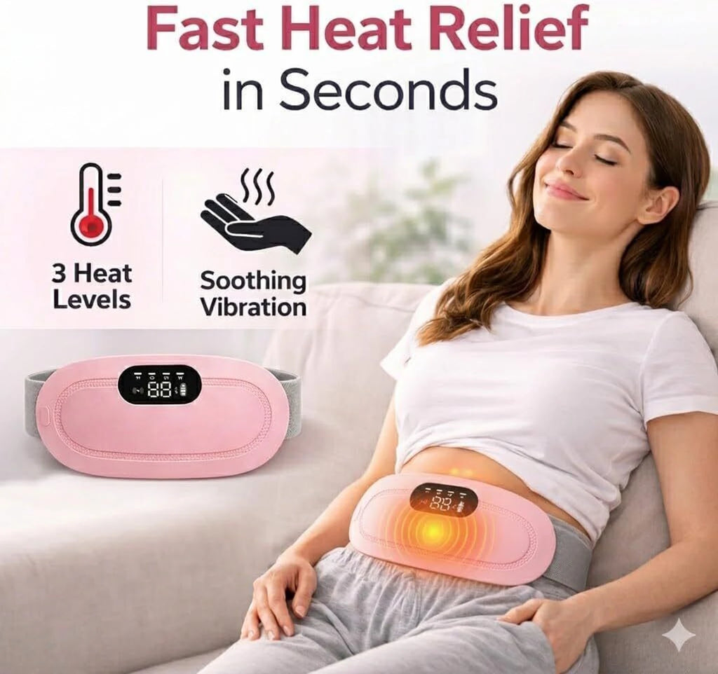 Portable Cordless Menstrual Heating Belt | Rechargeable Period Pain Relief Pad