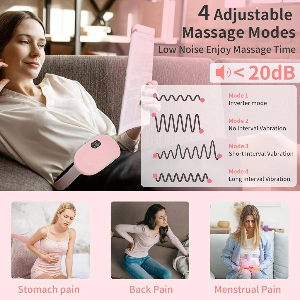 Portable Cordless Menstrual Heating Belt | Rechargeable Period Pain Relief Pad