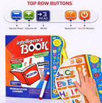 Intelligence Book Sound Book for Children, English Letters & Words Learning Book, Fun Educational Toys. Activities with Numbers, Shapes Learning Book for Toddlers