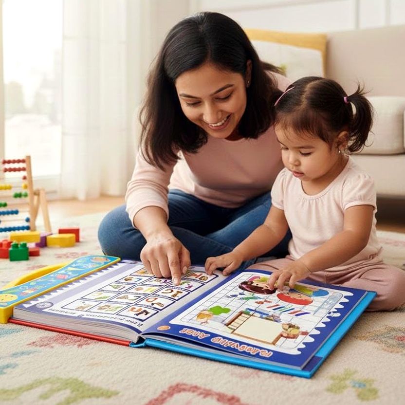 Intelligence Book Sound Book for Children, English Letters & Words Learning Book, Fun Educational Toys. Activities with Numbers, Shapes Learning Book for Toddlers